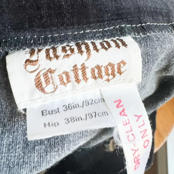 Vintage Velvet Floral A-Line Maxi Skirt M - Picture 3 of 6